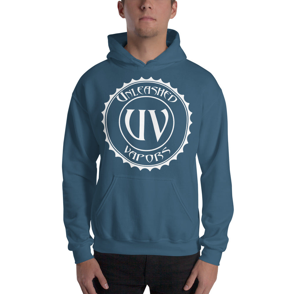 Unleashed Vapors - Hoodie (Indigo Blue/White)