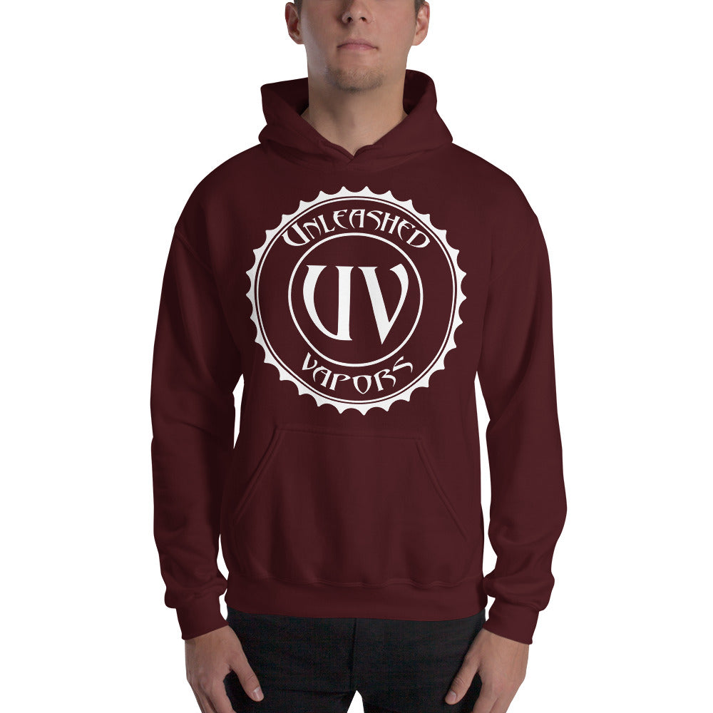Unleashed Vapors - Hoodie (Maroon/White)