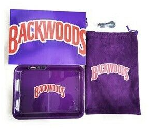 Glow Tray X Backwoods - Purple LED Rolling Tray