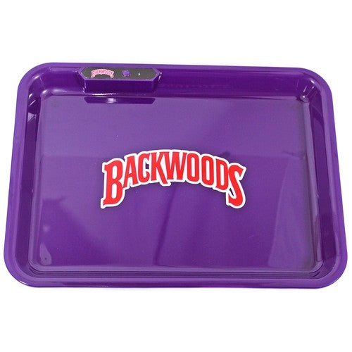 Glow Tray X Backwoods - Purple LED Rolling Tray