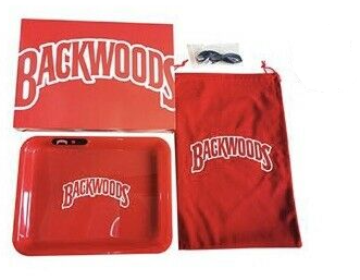 Glow Tray X Backwoods - Red LED Rolling Tray